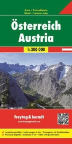 Austria, Folded West Road Map 1:300 000