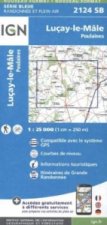 IGN Karte, Serie Bleue Luçay-le-Mâle, Poulaines
