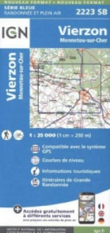 IGN Karte, Serie Bleue Vierzon, Mennetou-sur-Cher