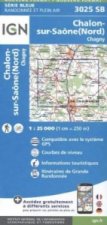 IGN Karte, Serie Bleue Chalon sur Saône (Nord), Chagny