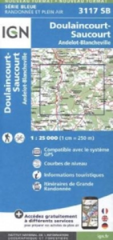IGN Karte, Serie Bleue Doulaincourt-Saucourt