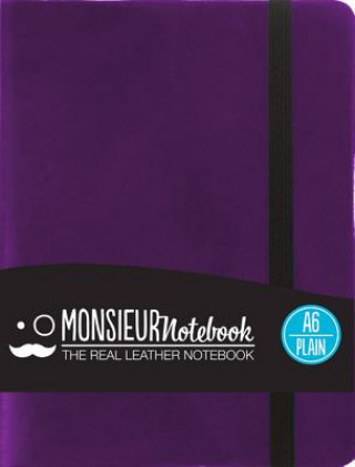Monsieur Notebook Leather Journal - Purple Plain Small