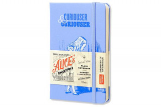 Moleskine Alice In Wonderland Limited Edition Blue Hard Plain Pocket Notebook