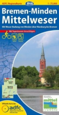 ADFC Regionalkarte Bremen, Minden, Mittelweser