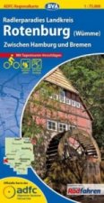ADFC-Regionalkarte Radlerparadies Landkreis Rotenburg (Wümme), 1:75.000, mit Tagestourenvorschlägen, reiß- und wetterfest, E-Bike-geeignet, GPS-Tracks