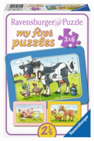 Ravensburger Kinderpuzzle - 06571 Gute Tierfreunde - my first puzzle mit 3x6 Teilen - Puzzle für Kinder ab 2,5 Jahren