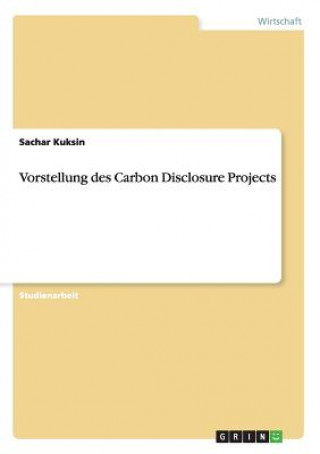 Vorstellung des Carbon Disclosure Projects
