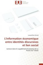 L'Information  conomique Entre Identit s Discursives Et Lien Social