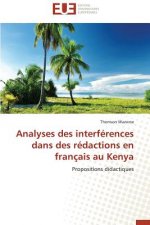 Analyses Des Interf rences Dans Des R dactions En Fran ais Au Kenya