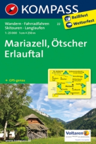 Kompass Karte Mariazell, Ötscher, Erlauftal