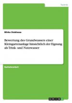 Bewertung des Grundwassers einer Kleingartenanlage hinsichtlich der Eignung als Trink- und Nutzwasser