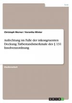 Anfechtung im Falle der inkongruenten Deckung. Tatbestandsmerkmale des  131 Insolvenzordnung
