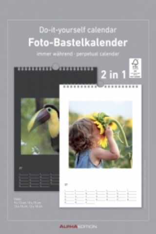 Foto-Bastelkalender - schwarz / weiß