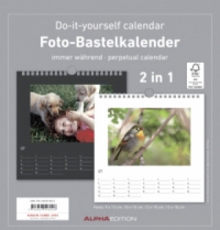 Foto-Bastelkalender - 2 in 1 (schwarz / weiß)