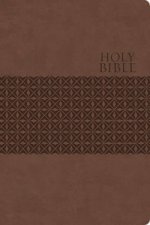 KJV, End-of-Verse Reference Bible, Personal Size, Giant Print, Imitation Leather, Brown, Indexed, Red Letter Edition