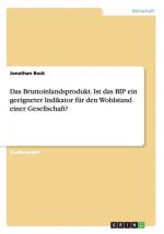 Bruttoinlandsprodukt. Ist das BIP ein geeigneter Indikator fur den Wohlstand einer Gesellschaft?