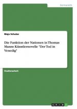Funktion der Nationen in Thomas Manns Kunstlernovelle Der Tod in Venedig