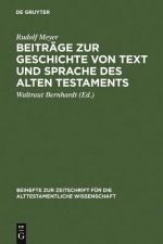 Beitrage Zur Geschichte Von Text Und Sprache Des Alten Testaments