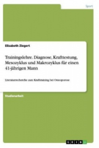 Trainingslehre. Diagnose, Krafttestung, Mesozyklus und Makrozyklus fur einen 41-jahrigen Mann