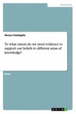 To what extent do we need evidence to support our beliefs in different areas of knowledge?