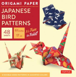 Origami Paper - Japanese Bird Patterns - 6 3/4