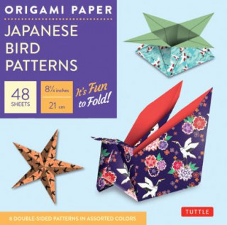 Origami Paper - Japanese Bird Patterns - 8 1/4