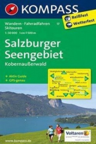 KOMPASS Wanderkarte 17 Salzburger Seengebiet - Kobernaußerwald 1:50.000