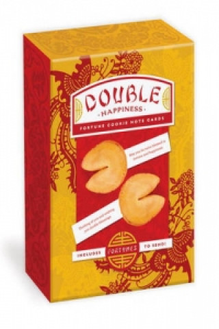 Double Happiness Fortune Cookie Note Cards