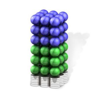Magnetkugeln NEOBALLS Set 108-teilig grün-blau