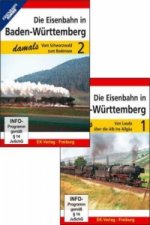 Die Eisenbahn in Baden-Württemberg damals - Teil 1 und Teil 2 im Paket, 2 DVD-Video