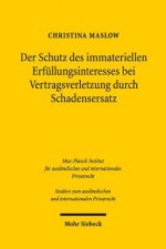 Der Schutz des immateriellen Erfullungsinteresses bei Vertragsverletzung durch Schadensersatz