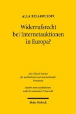 Widerrufsrecht bei Internetauktionen in Europa?