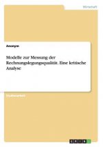 Modelle zur Messung der Rechnungslegungsqualität. Eine kritische Analyse