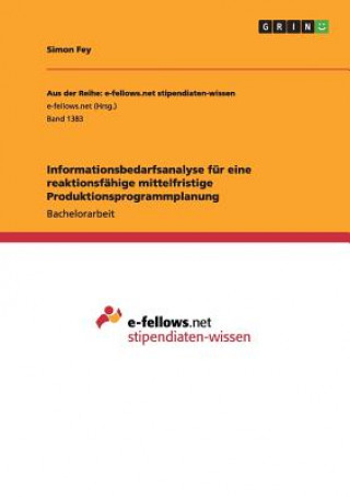 Informationsbedarfsanalyse fur eine reaktionsfahige mittelfristige Produktionsprogrammplanung