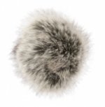 Pompon Kunstfell schwarz-natur
