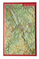 Mittelrhein, Reliefpostkarte. Middle Rhine / Rhin moyen