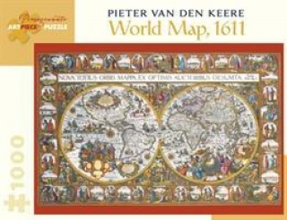 Pieter Van Den Keere World Map 1000-Piece Jigsaw Puzzle