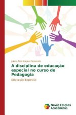 disciplina de educacao especial no curso de Pedagogia