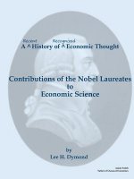 Recent History of Recognized Economic Thought