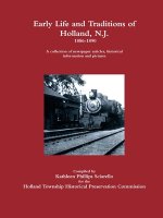 Early Life and Traditions of Holland, N.J.  1886-1890