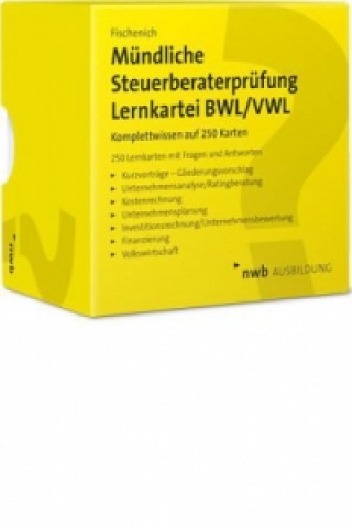 Mündliche Steuerberaterprüfung Lernkartei BWL/VWL, Lernkarten