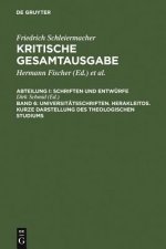 Universitatsschriften. Herakleitos. Kurze Darstellung des theologischen Studiums