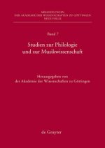 Studien zur Philologie und zur Musikwissenschaft