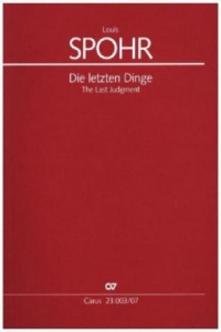 Die letzten Dinge, Studienpartitur