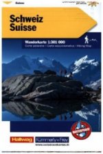 Kümmerly+Frey Wanderkarte Schweiz. Suisse, Carte de randonnée pedestre / Svizzera, Carta escursionistica / Switzerland, Hiking Map