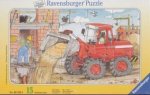 Ravensburger Kinderpuzzle - 06359 Mein Bagger - Rahmenpuzzle für Kinder ab 3 Jahren, mit 15 Teilen