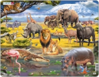 Puzzle MAXI - Zvířata africké savany/43 dílků