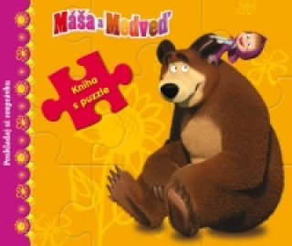 Máša a medveď-Šikovní pomocníci-kniha s puzzle