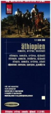 Reise Know-How Landkarte Äthiopien, Somalia, Eritrea, Dschibuti / Ethiopia, Somalia, Djibouti, Eritrea (1:1.800.000)
