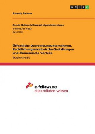 OEffentliche Querverbundunternehmen. Rechtlich-organisatorische Gestaltungen und oekonomische Vorteile